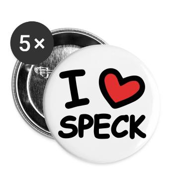 I Love Speck - Buttons groß 56 mm (5er Pack) - Weiß - Vorne