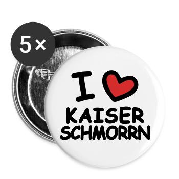 I Love Kaiserschmorrn - Buttons large 2.2''/56 mm (5-pack) - white - Front