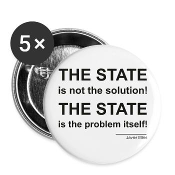 The State - Buttons groß 56 mm (5er Pack) - Weiß - Vorne