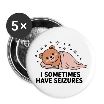 Ertragen Sie das Bewusstsein für Anfälle - Buttons groß 56 mm (5er Pack) - Weiß - Vorne