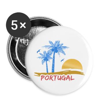 Portugal - Lot de 5 grands badges (56 mm) - blanc - Devant