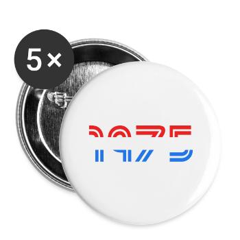 Netherlands 1975 - Buttons large 2.2''/56 mm (5-pack) - white - Front