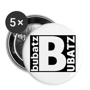 Bubatz logo - Buttons groß 56 mm (5er Pack) - Weiß - Vorne