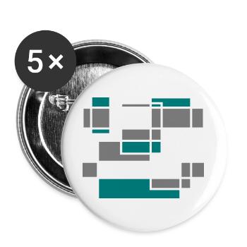 Graphic No. 2 - Buttons groß 56 mm (5er Pack) - Weiß - Vorne