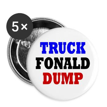 truck fonald dump - Buttons large 2.2''/56 mm (5-pack) - white - Front