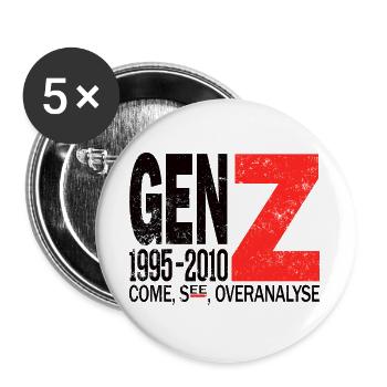 Gen Z Trendsetter Influencer Shirt - Buttons large 2.2''/56 mm (5-pack) - white - Front
