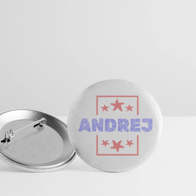 Andrej als Andrej Buttons groß 56 mm (5er Pack)