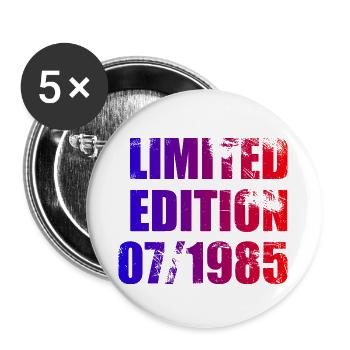 40e anniversaire Edition limitée 07/1985 - Lot de 5 grands badges (56 mm) - blanc - Devant