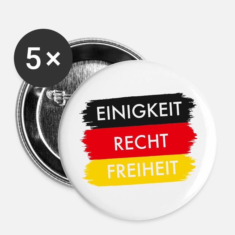 35 Years of Unity – Unity, Law, Freedom - Buttons large 2.2''/56 mm (5-pack) - white