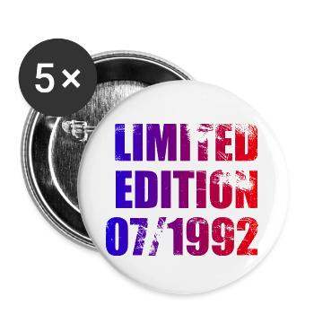 33e anniversaire Edition limitée 07/1992 - Lot de 5 grands badges (56 mm) - blanc - Devant