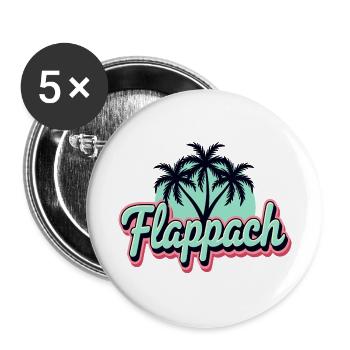 Flappach Ravensburg Palmen - Buttons groß 56 mm (5er Pack) - Weiß - Vorne