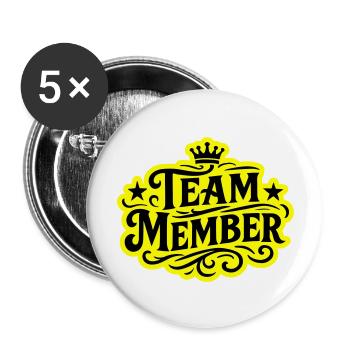 Membre de l’équipe Krone - Lot de 5 grands badges (56 mm) - blanc - Devant