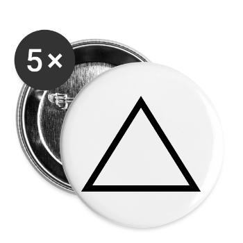 Dreieck - Buttons groß 56 mm (5er Pack) - Weiß - Vorne