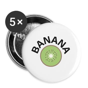 CRAZY FRUITS Kollektion - Buttons groß 56 mm (5er Pack) - Weiß - Vorne