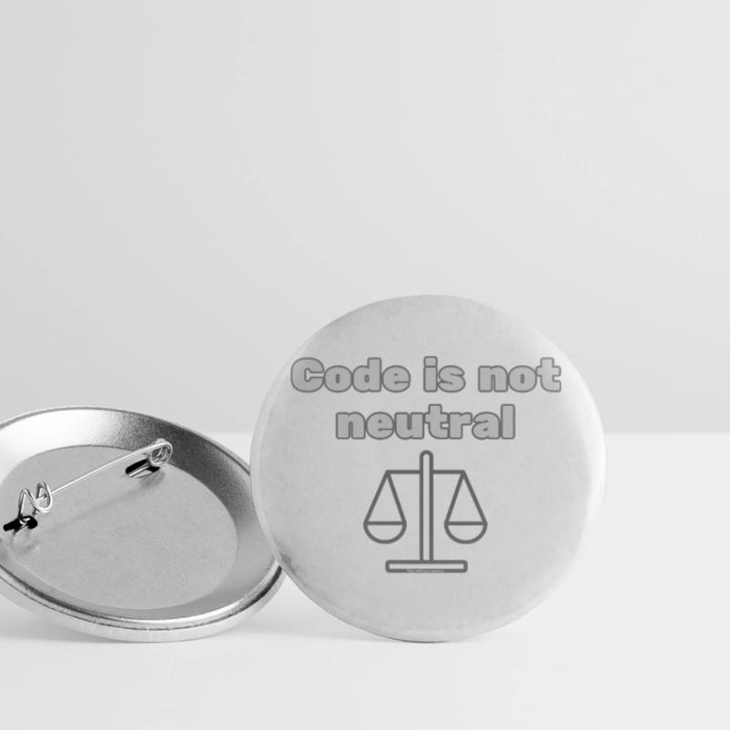 Le code n’st pas neutre Énoncé d’éthique du codeur Lot de 5 grands badges (56 mm)