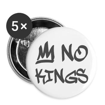 No Kings in America since 1776 - Buttons large 2.2''/56 mm (5-pack) - white - Front