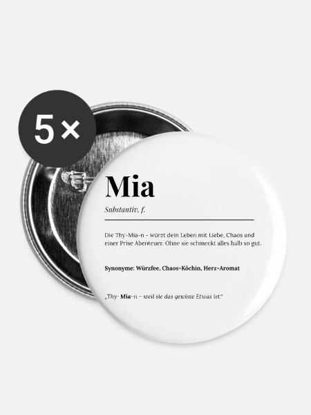 Mia - Buttons groß 56 mm (5er Pack) - Weiß