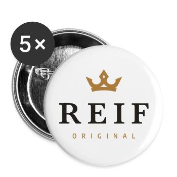 Logo de famille original mature - Lot de 5 grands badges (56 mm) - blanc - Devant
