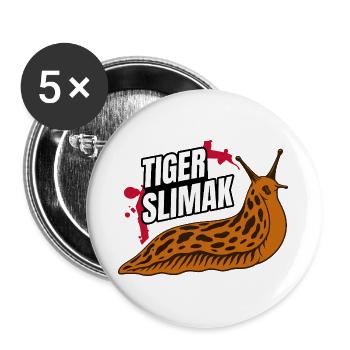 Tiger Ślimak – The toughest animal in Poland - Buttons large 2.2''/56 mm (5-pack) - white - Front