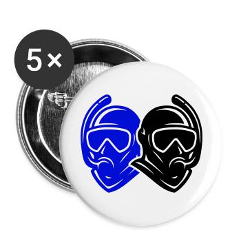 Diver icon - Buttons large 2.2''/56 mm (5-pack) - white - Front