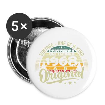 Septembre 1968 Anniversaire 1968 Septembre 1968 - Lot de 5 grands badges (56 mm) - blanc - Devant