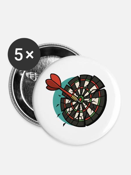 Bullseye Breaker - Buttons groß 56 mm (5er Pack) - Weiß