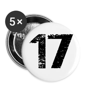 17 Number Leotard - Buttons large 2.2''/56 mm (5-pack) - white - Front