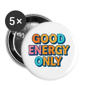 Gut - Buttons groß 56 mm (5er Pack) - Weiß - Vorne