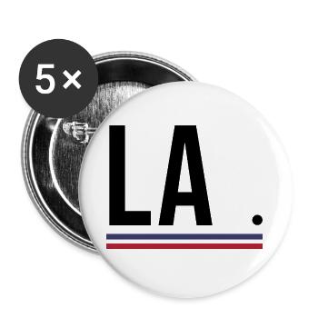 Los Angeles – Chemise streetwear de la côte ouest - Lot de 5 grands badges (56 mm) - blanc - Devant