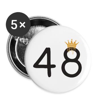 48 - Buttons groß 56 mm (5er Pack) - Weiß - Vorne
