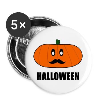 HALLOWEEN. PUMPKIN. HALLOWEEN PUMPKIN - Buttons large 2.2''/56 mm (5-pack) - white - Front