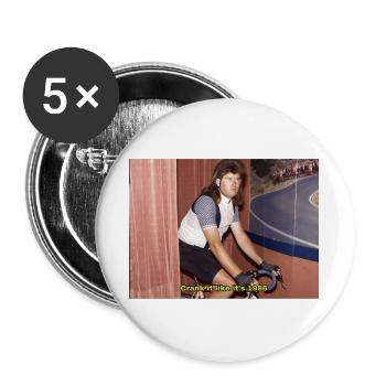 Vintage 1986 Vélo Vélo de route Design - Lot de 5 grands badges (56 mm) - blanc - Devant