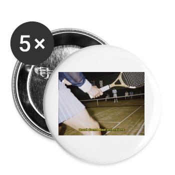 Citation d’humour de match de tennis - Lot de 5 grands badges (56 mm) - blanc - Devant