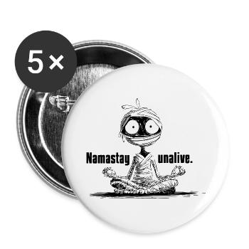 Mummy Humor Design | Funny Halloween Design - Buttons large 2.2''/56 mm (5-pack) - white - Front