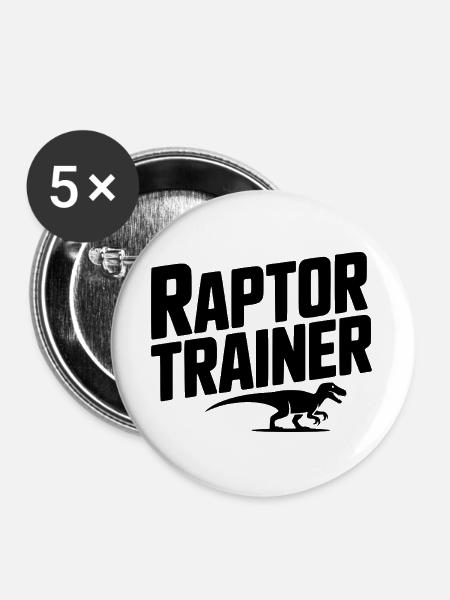 Raptor Trainer - Buttons groß 56 mm (5er Pack) - Weiß