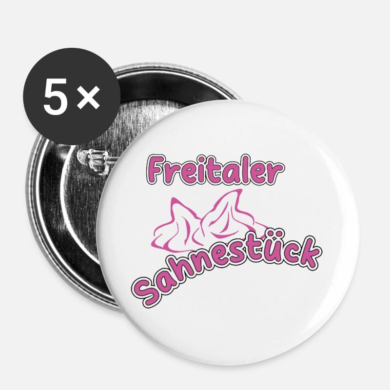 Freital_012-1 - Buttons groß 56 mm (5er Pack) - Weiß