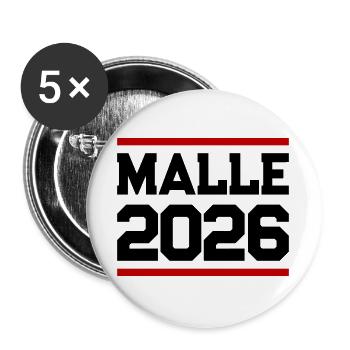 Malle 2026 Majorque - Lot de 5 grands badges (56 mm) - blanc - Devant