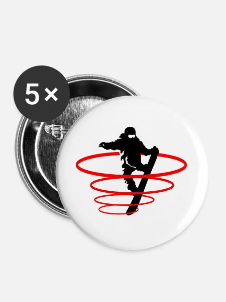 Slopestyle - Buttons groß 56 mm (5er Pack) - Weiß