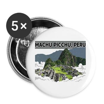 Machu Picchu Peru - Buttons large 2.2''/56 mm (5-pack) - white - Front