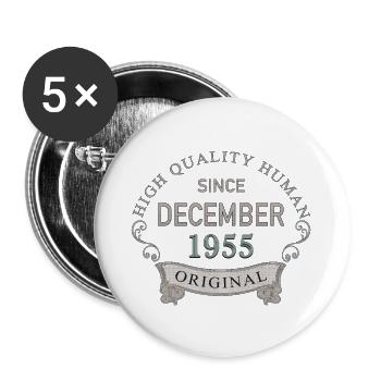 Since_December_1955 - Lot de 5 grands badges (56 mm) - blanc - Devant