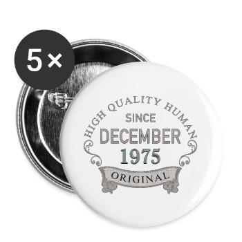 Since_December_1975 - Lot de 5 grands badges (56 mm) - blanc - Devant