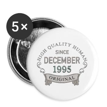 Since_December_1995 - Lot de 5 grands badges (56 mm) - blanc - Devant