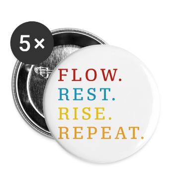 Flow Rest Rise Repeat - Buttons large 2.2''/56 mm (5-pack) - white - Front