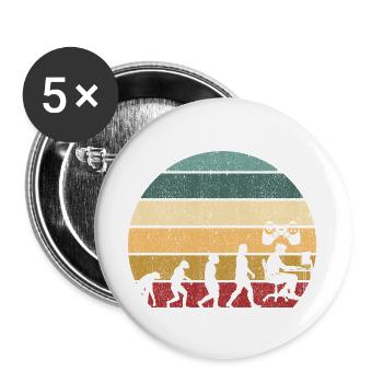 Gamer Game Video Game Blueberry Vintage Gaming - Buttons large 2.2''/56 mm (5-pack) - white - Front
