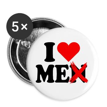 I Love Me Men I Love Me Self Love Women - Buttons large 2.2''/56 mm (5-pack) - white - Front