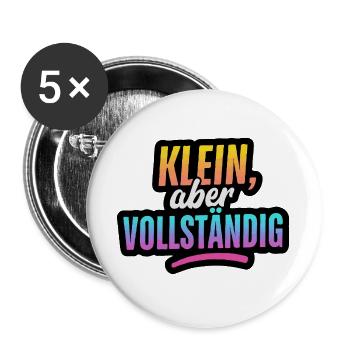 Klein, aber Vollständig - Buttons large 2.2''/56 mm (5-pack) - white - Front