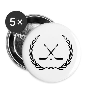 Eishockey hockeyschläger Kranz - Buttons large 2.2''/56 mm (5-pack) - white - Front