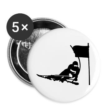 Ski - Buttons groß 56 mm (5er Pack) - Weiß - Vorne