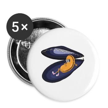Fauler Schimmel unter Nachtsplittern - Buttons groß 56 mm (5er Pack) - Weiß - Vorne