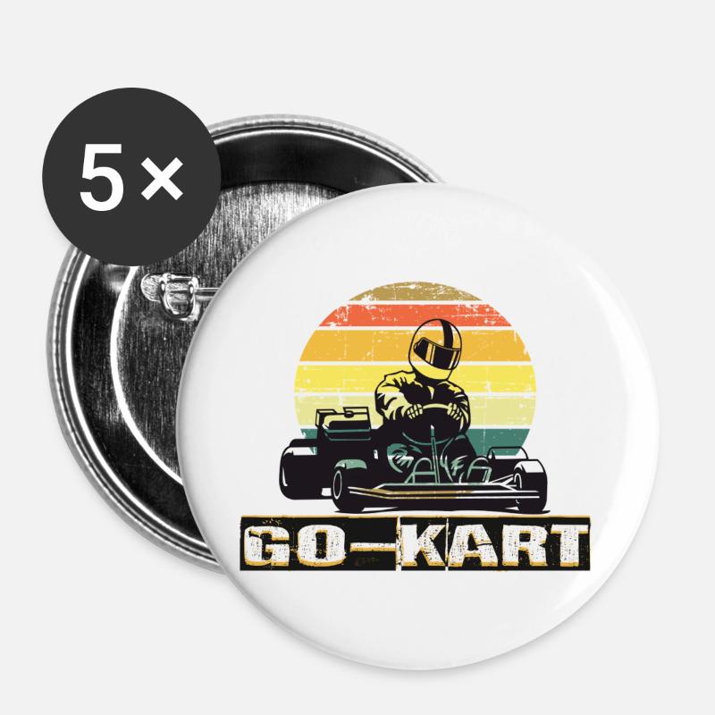 Go kart - Buttons large 2.2''/56 mm (5-pack) - white